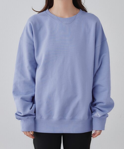 DISCOAT(ディスコート)の「ワンポイント刺繍カラースウェット《ユニセックス》(Tシャツ/カットソー・レディース・イエロー/パープル/ブラウン・MEDIUM/LARGE)」の11枚目の写真