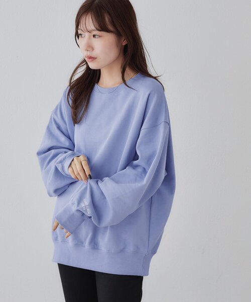 DISCOAT(ディスコート)の「ワンポイント刺繍カラースウェット《ユニセックス》(Tシャツ/カットソー・レディース・イエロー/パープル/ブラウン・MEDIUM/LARGE)」の17枚目の写真
