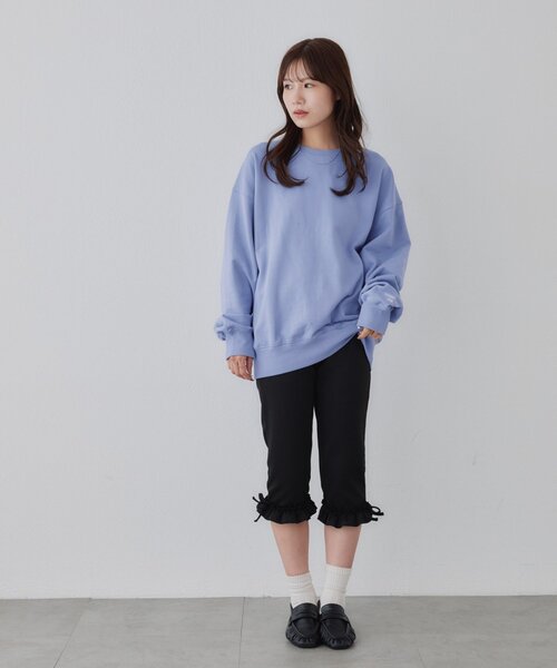 DISCOAT(ディスコート)の「ワンポイント刺繍カラースウェット《ユニセックス》(Tシャツ/カットソー・レディース・イエロー/パープル/ブラウン・MEDIUM/LARGE)」の19枚目の写真