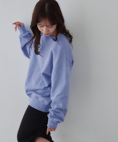 DISCOAT(ディスコート)の「ワンポイント刺繍カラースウェット《ユニセックス》(Tシャツ/カットソー・レディース・イエロー/パープル/ブラウン・MEDIUM/LARGE)」の20枚目の写真