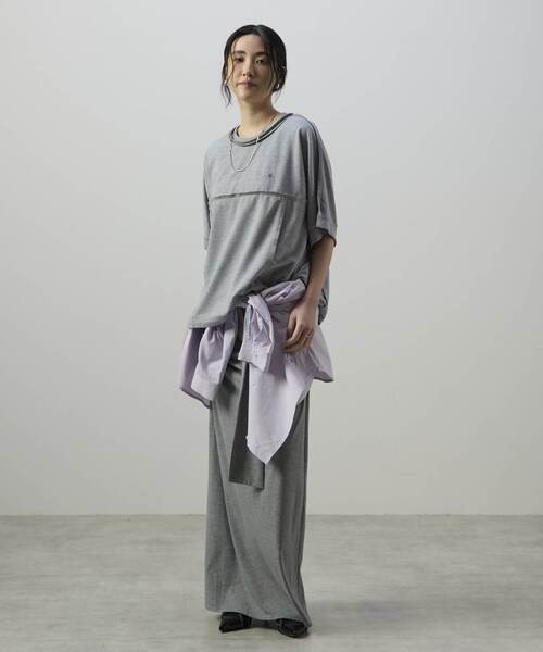 CONVERSE TOKYO(コンバーストウキョウ)の「【HL】JERSEY GATHERED RIBBON SKIRT(スカート・レディース・グレー/ブラック・FREE)」の17枚目の写真