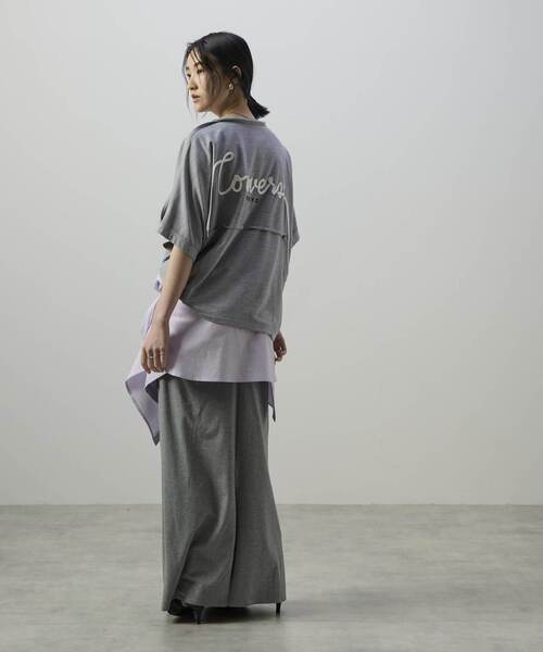 CONVERSE TOKYO(コンバーストウキョウ)の「【HL】JERSEY GATHERED RIBBON SKIRT(スカート・レディース・グレー/ブラック・FREE)」の18枚目の写真
