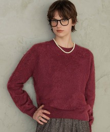 【2026AW】【天然素材100% / シルク＆カシミヤ混ウール】シャギーニットプルオーバー
