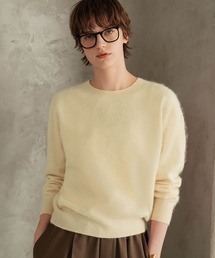 【2026AW】【天然素材100% / シルク＆カシミヤ混ウール】シャギーニットプルオーバー