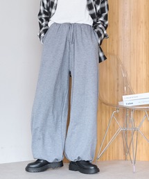 【gossara ゆるっと穿ける】裾ドロストニットパンツ