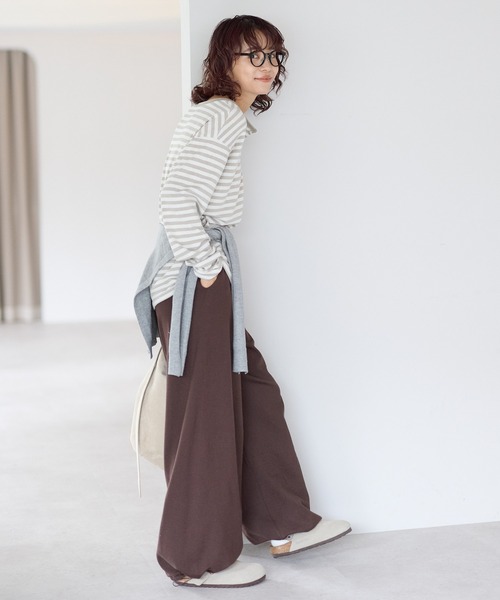 gossara(ゴサラ)の「【gossara ゆるっと穿ける】裾ドロストニットパンツ(その他パンツ・レディース・ブラック/グレー/ブラウン・FREE)」の8枚目の写真