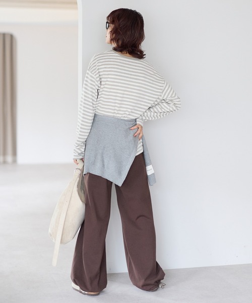 gossara(ゴサラ)の「【gossara ゆるっと穿ける】裾ドロストニットパンツ(その他パンツ・レディース・ブラック/グレー/ブラウン・FREE)」の11枚目の写真