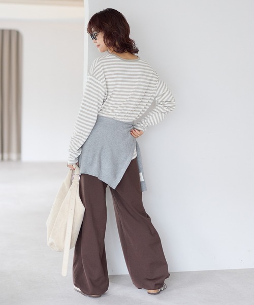 gossara(ゴサラ)の「【gossara ゆるっと穿ける】裾ドロストニットパンツ(その他パンツ・レディース・ブラック/グレー/ブラウン・FREE)」の12枚目の写真