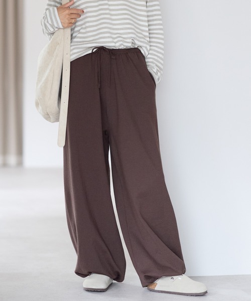 gossara(ゴサラ)の「【gossara ゆるっと穿ける】裾ドロストニットパンツ(その他パンツ・レディース・ブラック/グレー/ブラウン・FREE)」の13枚目の写真