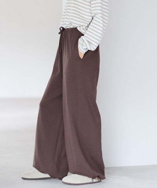 gossara(ゴサラ)の「【gossara ゆるっと穿ける】裾ドロストニットパンツ(その他パンツ・レディース・ブラック/グレー/ブラウン・FREE)」の14枚目の写真
