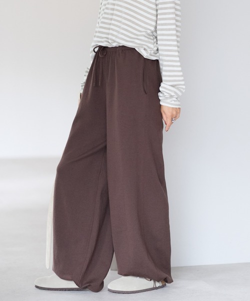 gossara(ゴサラ)の「【gossara ゆるっと穿ける】裾ドロストニットパンツ(その他パンツ・レディース・ブラック/グレー/ブラウン・FREE)」の15枚目の写真