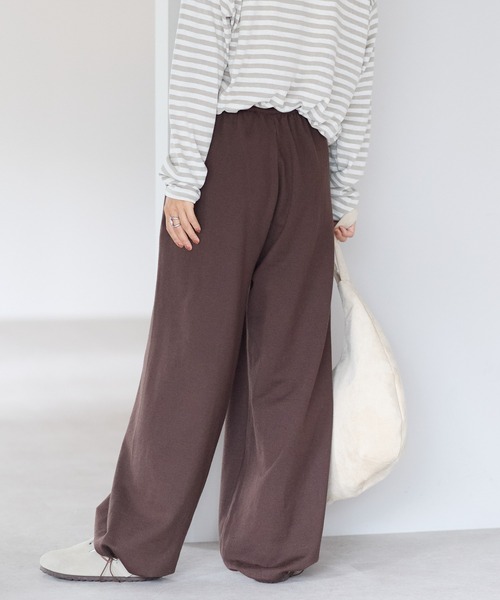 gossara(ゴサラ)の「【gossara ゆるっと穿ける】裾ドロストニットパンツ(その他パンツ・レディース・ブラック/グレー/ブラウン・FREE)」の17枚目の写真