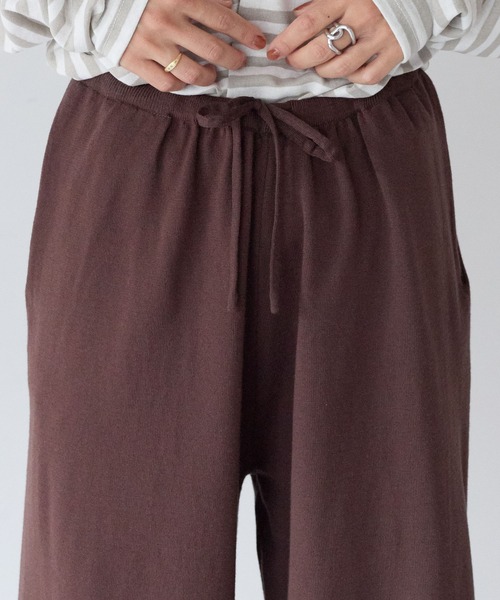 gossara(ゴサラ)の「【gossara ゆるっと穿ける】裾ドロストニットパンツ(その他パンツ・レディース・ブラック/グレー/ブラウン・FREE)」の18枚目の写真