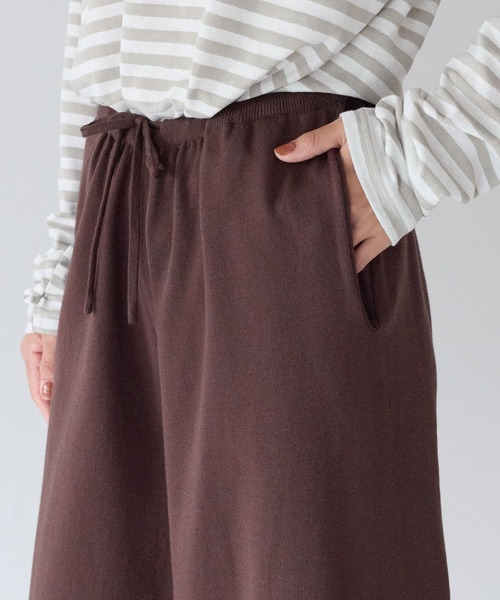 gossara(ゴサラ)の「【gossara ゆるっと穿ける】裾ドロストニットパンツ(その他パンツ・レディース・ブラック/グレー/ブラウン・FREE)」の19枚目の写真
