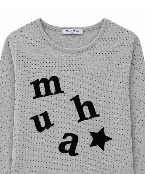 muahmuah（ムーアムーア）の「ドットパッチロゴ 長袖Tシャツ [グレー]（Tシャツ/カットソー・レディース・その他・FREE）」の16枚目の写真