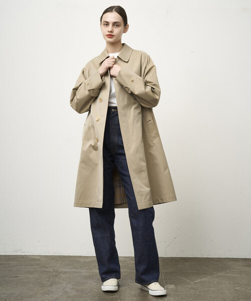 ANATOMICA（アナトミカ）の「ANATOMICA | SINGLE RAGLAN 1 WOMEN（ステンカラーコート・レディース・ベージュ・40/38）」の5枚目の写真