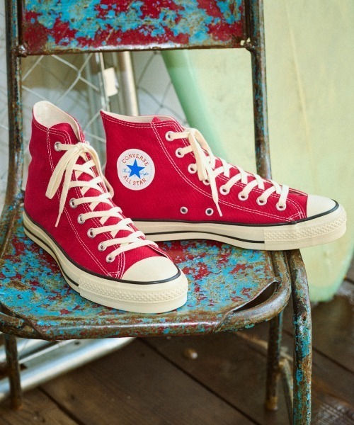 CONVERSE(コンバース)の「CANVAS ALL STAR J HI 31318870(スニーカー・メンズ・レッド・7h/8/8h/9/9h/10h/11h)」の1枚目の写真