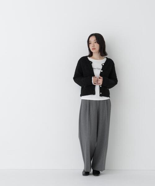 NATURAL BEAUTY BASIC(ナチュラルビューティーベーシック)の「ツイーディーカーディガン(カーディガン/ボレロ・レディース・ブラウン/ブラック/ベージュ系その他・FREE)」の8枚目の写真