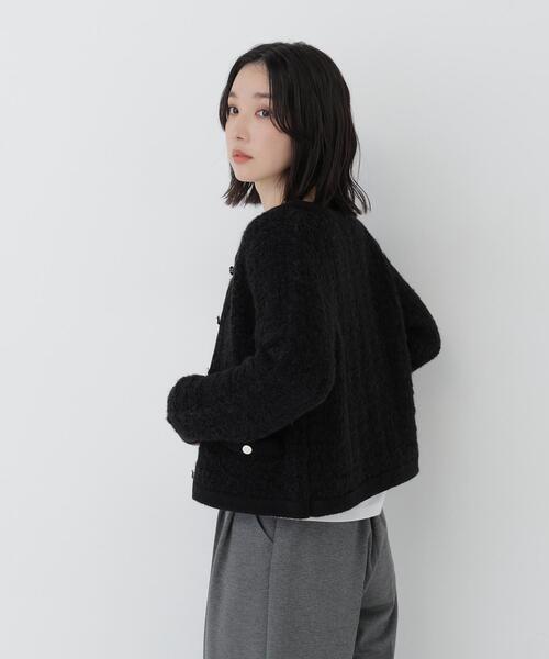 NATURAL BEAUTY BASIC(ナチュラルビューティーベーシック)の「ツイーディーカーディガン(カーディガン/ボレロ・レディース・ブラウン/ブラック/ベージュ系その他・FREE)」の9枚目の写真