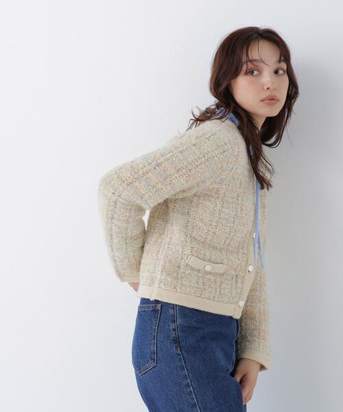 NATURAL BEAUTY BASIC(ナチュラルビューティーベーシック)の「ツイーディーカーディガン(カーディガン/ボレロ・レディース・ブラウン/ブラック/ベージュ系その他・FREE)」の17枚目の写真