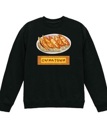 NIPOP(ニポップ) トレーナー レディース スウェット 餃子 中華料理 イラスト ロゴ プリント スウェットシャツ スエット プルオーバー トップス インバウンド お土産 ユニセックス