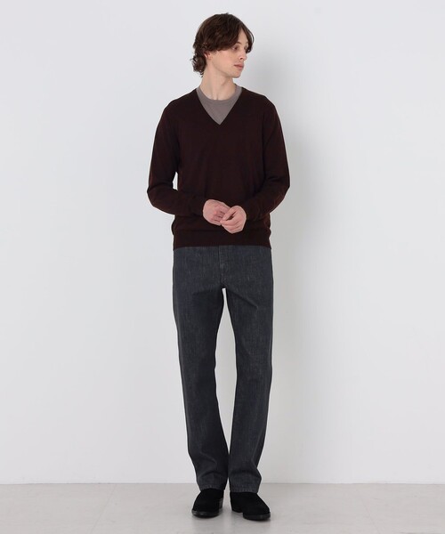 TOMORROWLAND (トゥモローランド)の「TOMORROWLAND tricot スーパーファインメリノウール Vネックニット S-WOOL(ニット/セーター・メンズ・チャコールグレー/ブラック/ボルドー/ネイビー・S/M/L)」の5枚目の写真