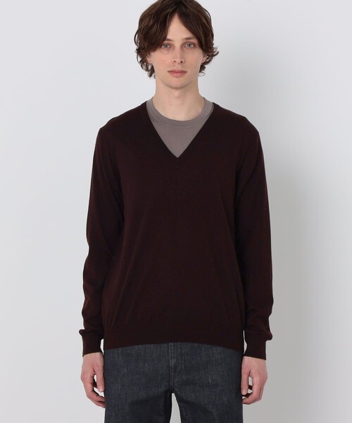 TOMORROWLAND (トゥモローランド)の「TOMORROWLAND tricot スーパーファインメリノウール Vネックニット S-WOOL(ニット/セーター・メンズ・チャコールグレー/ブラック/ボルドー/ネイビー・S/M/L)」の7枚目の写真