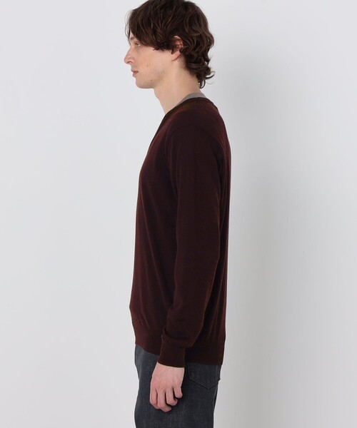 TOMORROWLAND (トゥモローランド)の「TOMORROWLAND tricot スーパーファインメリノウール Vネックニット S-WOOL(ニット/セーター・メンズ・チャコールグレー/ブラック/ボルドー/ネイビー・S/M/L)」の8枚目の写真