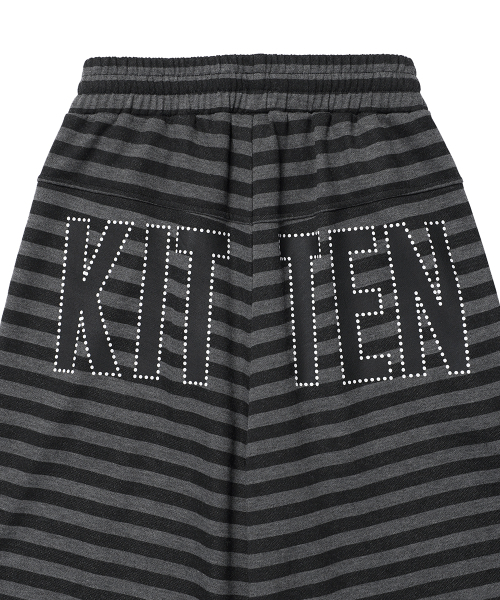 Cavish（カビシ）の「STRIPED FUR KITTEN WIDE SWEAT PANTS BLACK(CV2GFFPA01A)（スウェットパンツ・レディース・ブラック・SMALL/MEDIUM）」の11枚目の写真