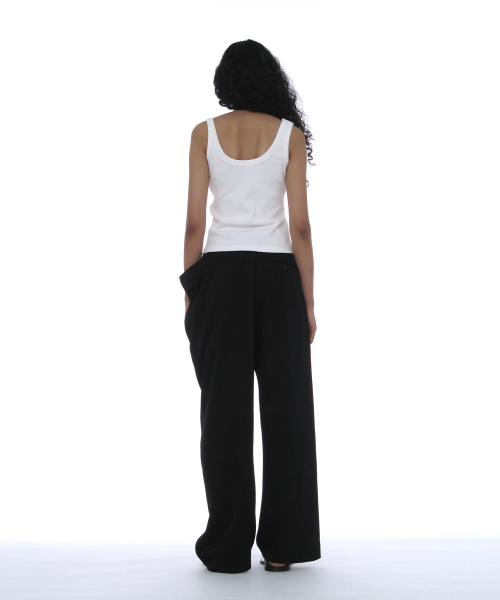 PARTIMENTO WOMEN(パルティメントウィメン)の「アンバランスドドレープウエストパンツ_ブラック(その他パンツ・レディース・その他・SMALL/MEDIUM)」の8枚目の写真