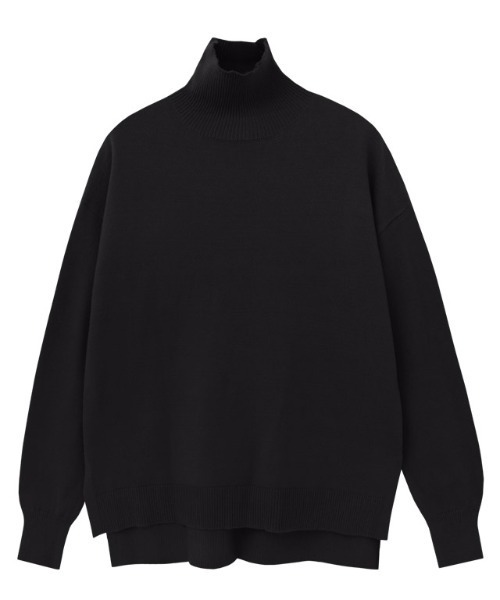 Pierrot(ピエロ)の「ハイネックプレミアムカシミヤタッチスリットオーバーニット(ニット/セーター・レディース・アイボリー/ダークブラウン/ブラック/ロイヤルブルー/チャコール・M/LL/L)」の16枚目の写真