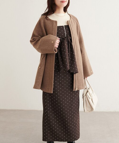 natural couture(ナチュラルクチュール)の「<osono>2WAYビスチェ付きスカート(スカート・レディース・その他1/ブラウン/チャコールグレー・MEDIUM/LARGE)」の10枚目の写真