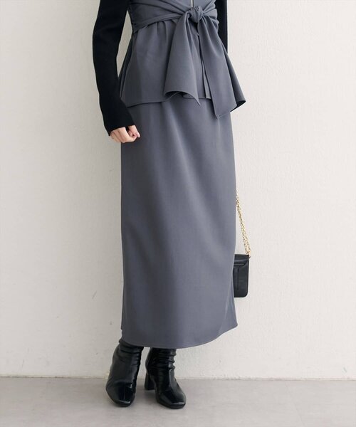 natural couture(ナチュラルクチュール)の「<osono>2WAYビスチェ付きスカート(スカート・レディース・その他1/ブラウン/チャコールグレー・MEDIUM/LARGE)」の16枚目の写真