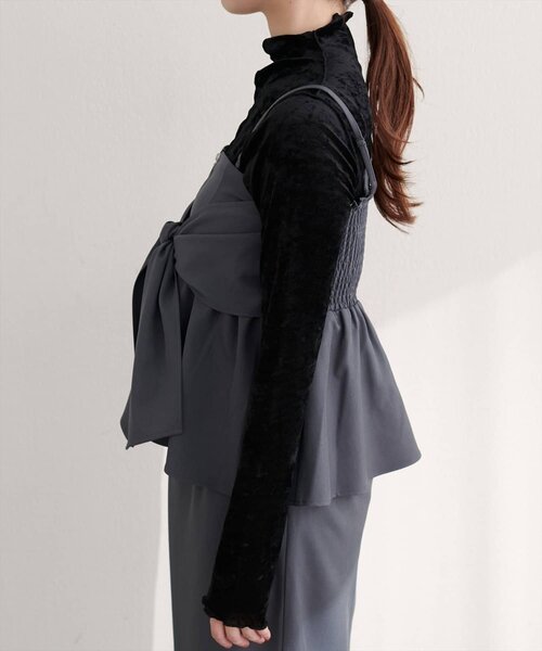 natural couture(ナチュラルクチュール)の「<osono>2WAYビスチェ付きスカート(スカート・レディース・その他1/ブラウン/チャコールグレー・MEDIUM/LARGE)」の21枚目の写真