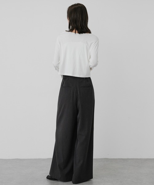 SENSE OF PLACE by URBAN RESEARCH（センスオブプレイスバイアーバンリサーチ）の「レースレイヤードドレープトップ（Tシャツ/カットソー・レディース・ピンク/オフホワイト/チャコールグレー・ONE）」の15枚目の写真