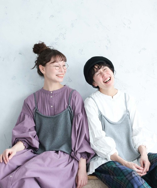 soulberry(ソウルベリー)の「甘すぎないっ!ビスチェなベスト(ベスト・レディース・チャコール/杢グレー・M/5L/4L/3L/LL/L)」の3枚目の写真