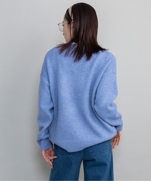 lodie（ロディ）の「”slowbloom"ロゴ刺繍ニット（ニット/セーター・レディース・アイボリー/ブルー/イエロー/グレー・FREE）」の10枚目の写真