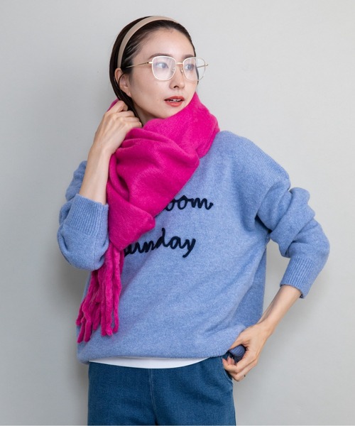 lodie（ロディ）の「”slowbloom"ロゴ刺繍ニット（ニット/セーター・レディース・アイボリー/ブルー/イエロー/グレー・FREE）」の15枚目の写真