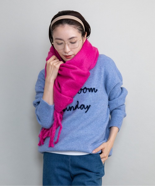 lodie（ロディ）の「”slowbloom"ロゴ刺繍ニット（ニット/セーター・レディース・アイボリー/ブルー/イエロー/グレー・FREE）」の16枚目の写真
