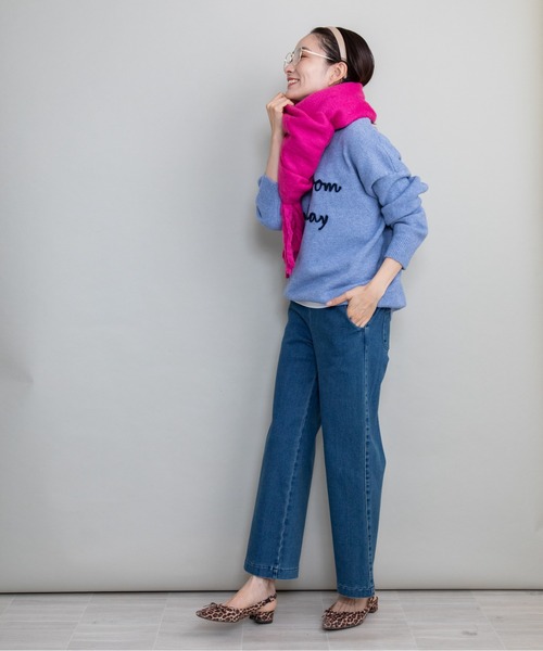 lodie（ロディ）の「”slowbloom"ロゴ刺繍ニット（ニット/セーター・レディース・アイボリー/ブルー/イエロー/グレー・FREE）」の17枚目の写真