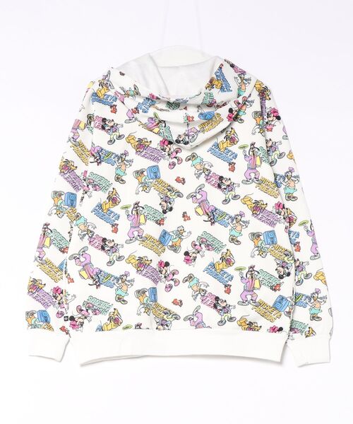 Disney(ディズニー)の「親子お揃い ディズニー レトロ総柄ジップパーカー 2014A(パーカー・メンズ・ホワイト・ユニセックスL/ユニセックスXL/ユニセックスS/ユニセックスM)」の2枚目の写真
