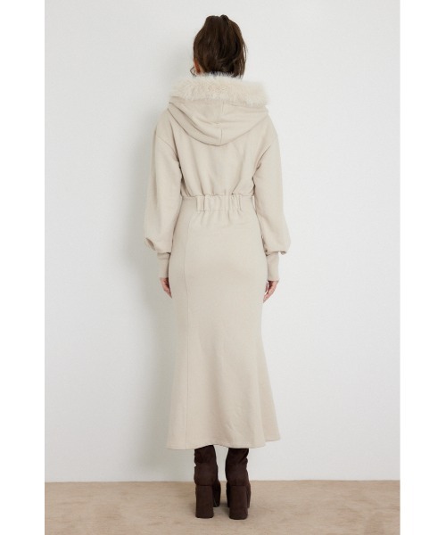 rienda(リエンダ)の「ショールカラーフードマーメイドカットワンピース 秋服 冬服(ワンピース・レディース・ホワイト/ベージュ/ブラック・SMALL/MEDIUM)」の21枚目の写真