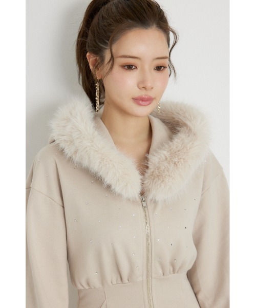 rienda(リエンダ)の「ショールカラーフードマーメイドカットワンピース 秋服 冬服(ワンピース・レディース・ホワイト/ベージュ/ブラック・SMALL/MEDIUM)」の22枚目の写真
