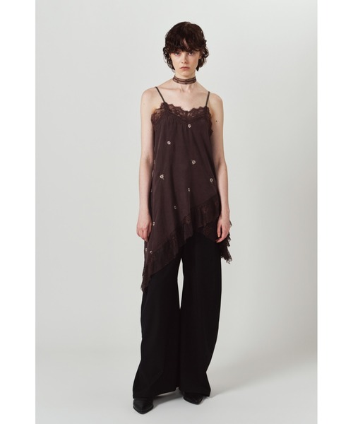 Knuth Marf(クヌースマーフ)の「lace cami dress(ワンピース・レディース・ブラウン/ブラック・FREE)」の4枚目の写真