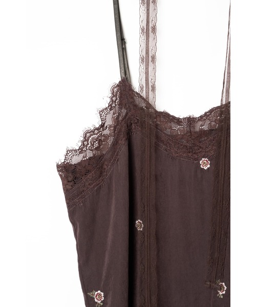 Knuth Marf(クヌースマーフ)の「lace cami dress(ワンピース・レディース・ブラウン/ブラック・FREE)」の5枚目の写真