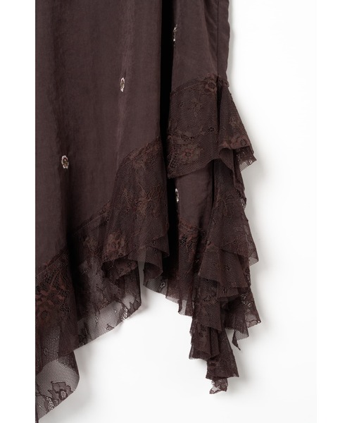 Knuth Marf(クヌースマーフ)の「lace cami dress(ワンピース・レディース・ブラウン/ブラック・FREE)」の7枚目の写真