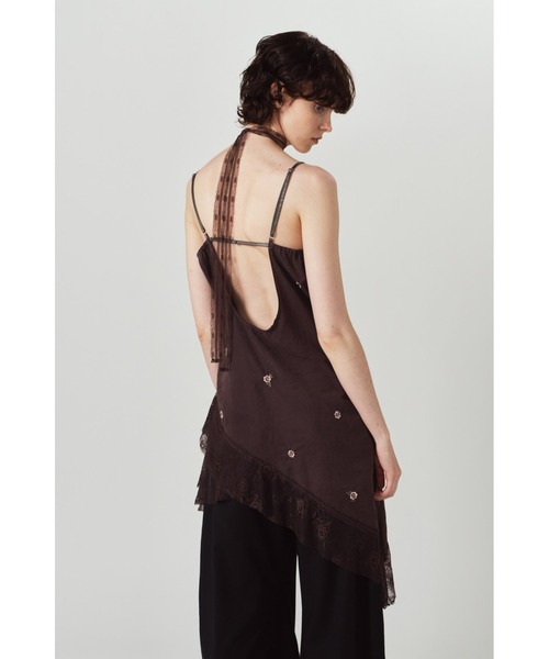 Knuth Marf(クヌースマーフ)の「lace cami dress(ワンピース・レディース・ブラウン/ブラック・FREE)」の14枚目の写真