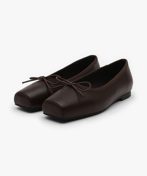 SAPPUN(サプン)の「Diber(ディベル)リボンフラットパンプス(220-65102)SAPPUN(サプン)(パンプス・レディース・ブラック/シルバー/ブラウン・24.5/24/23.5/23/22.5)」の2枚目の写真