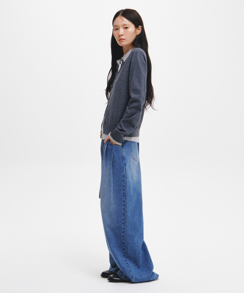 GENERAL IDEA（ジェネラルアイデア）の「ワイドデニムパンツ [ブルー] / GF3LPT502（デニムパンツ・レディース・ブルー・MEDIUM/SMALL/X-LARGE/LARGE）」の4枚目の写真