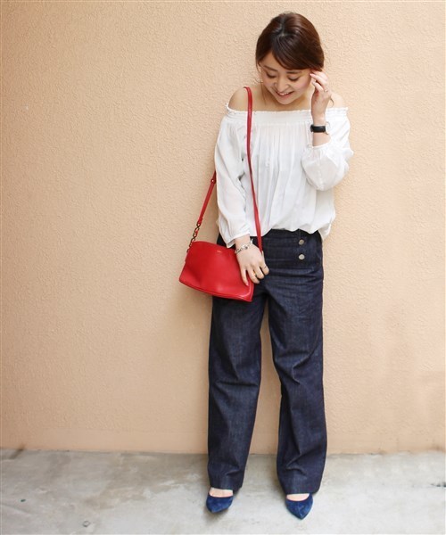 LIMITLESS LUXURY（リミットレスラグジュアリー）の「HOLIDAY ワイドパンツ◆（その他パンツ・レディース・ホワイト/ブルー系その他・36/38）」の13枚目の写真